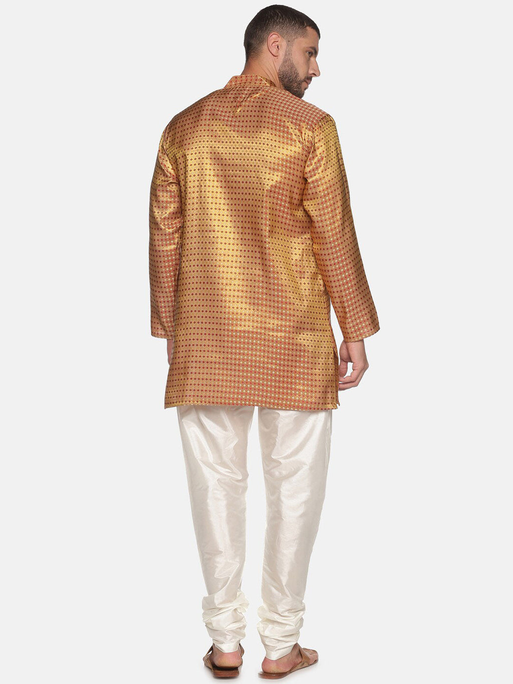 Sethukrishna Men Red Ethnic Motifs Kurta with Churidar - Distacart