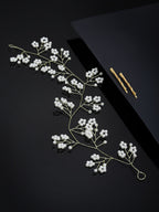 Panash Women Gold-Toned & White Beaded Tiara - Distacart