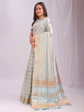 Shree Shyam Fashion Organza Sky Blue Saree - Distacart