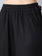 TAG 7 Women Black Flared Ethnic Palazzos
