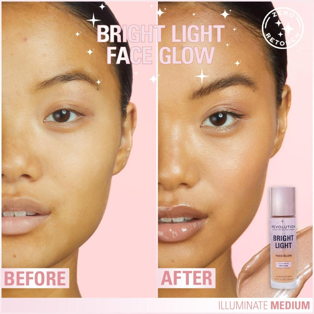Makeup Revolution Bright Light Face Glow - Illuminate Medium - Distacart