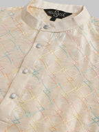 Sojanya Band Collar Embroidered Cotton Silk Kurta