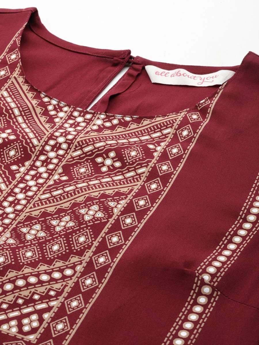 All About You Women Ethnic Motifs Printed Kurta with Palazzos & Dupatta