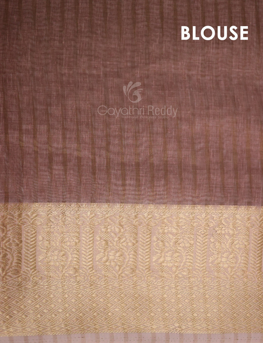 Light Rust Colour Floral Printed Semi Chanderi Saree By Gayathri Reddy Designer Studio