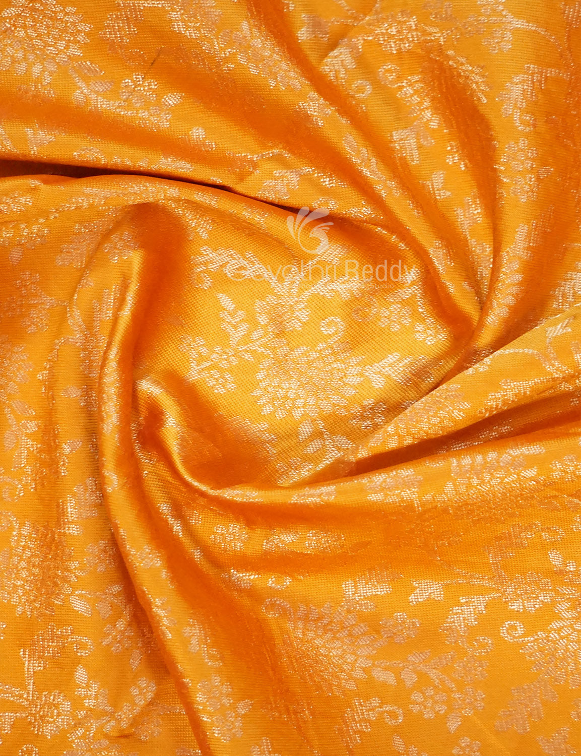 Shades of Yellow Floral Designbanaras Semi Silk Saree By Gayathri Reddy Designer Studio