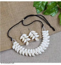 Tehzeeb Creations Women's White Seap Design Necklace Set