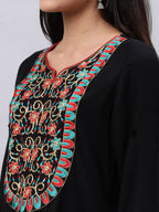 Souchii Women Ethnic Motifs Yoke Design Mirror Work Beautiful Kurta - Distacart