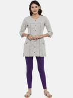 Souchii Violet Solid Slim-Fit Ankle-Length Leggings - Distacart