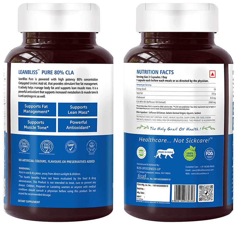 bliss welness plant based weight management softgel capsule