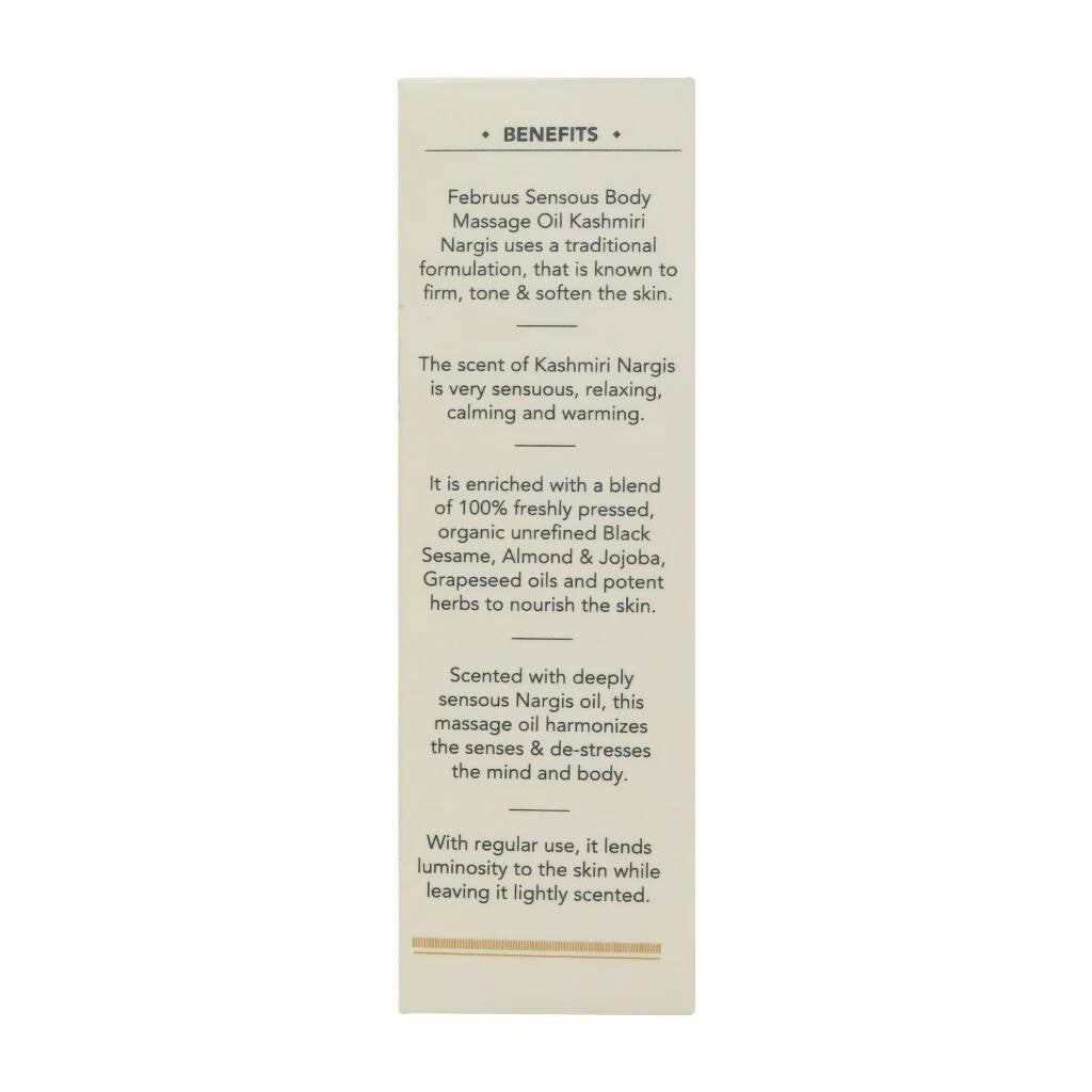 Februus Organics Kashmiri Nargis Body Oil