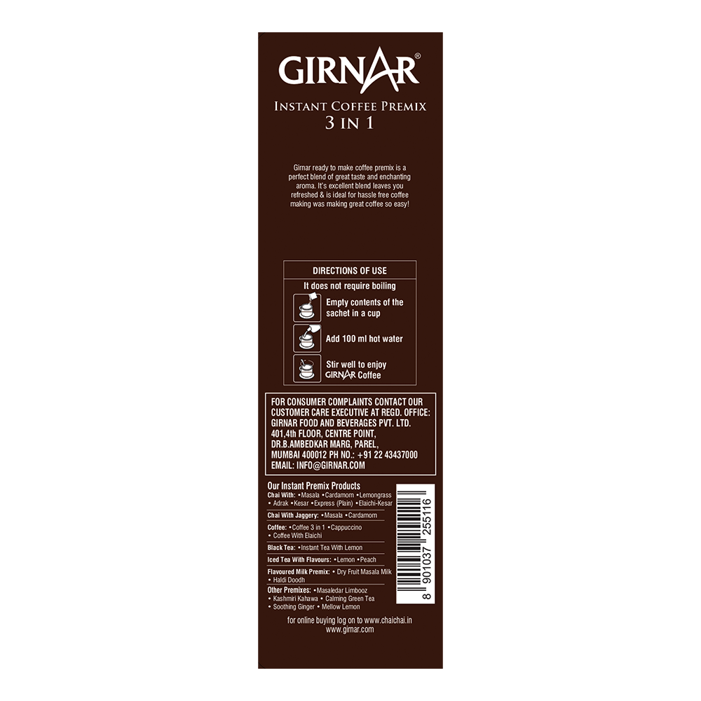 Girnar Instant Premix 3 In 1 Coffee - Distacart