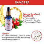 Nykaa Naturals Rosehip 100% Pure Cold Pressed Face Oil – For Gua Sha, Anti-Aging & Tan Pigmentation