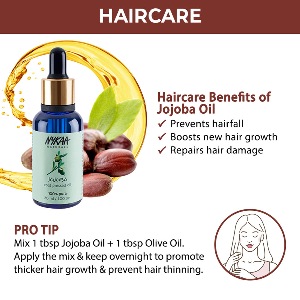 Nykaa Naturals Jojoba 100% Pure Cold Pressed Face Oil-Deep Hydration & Nourishment - All Skin Types