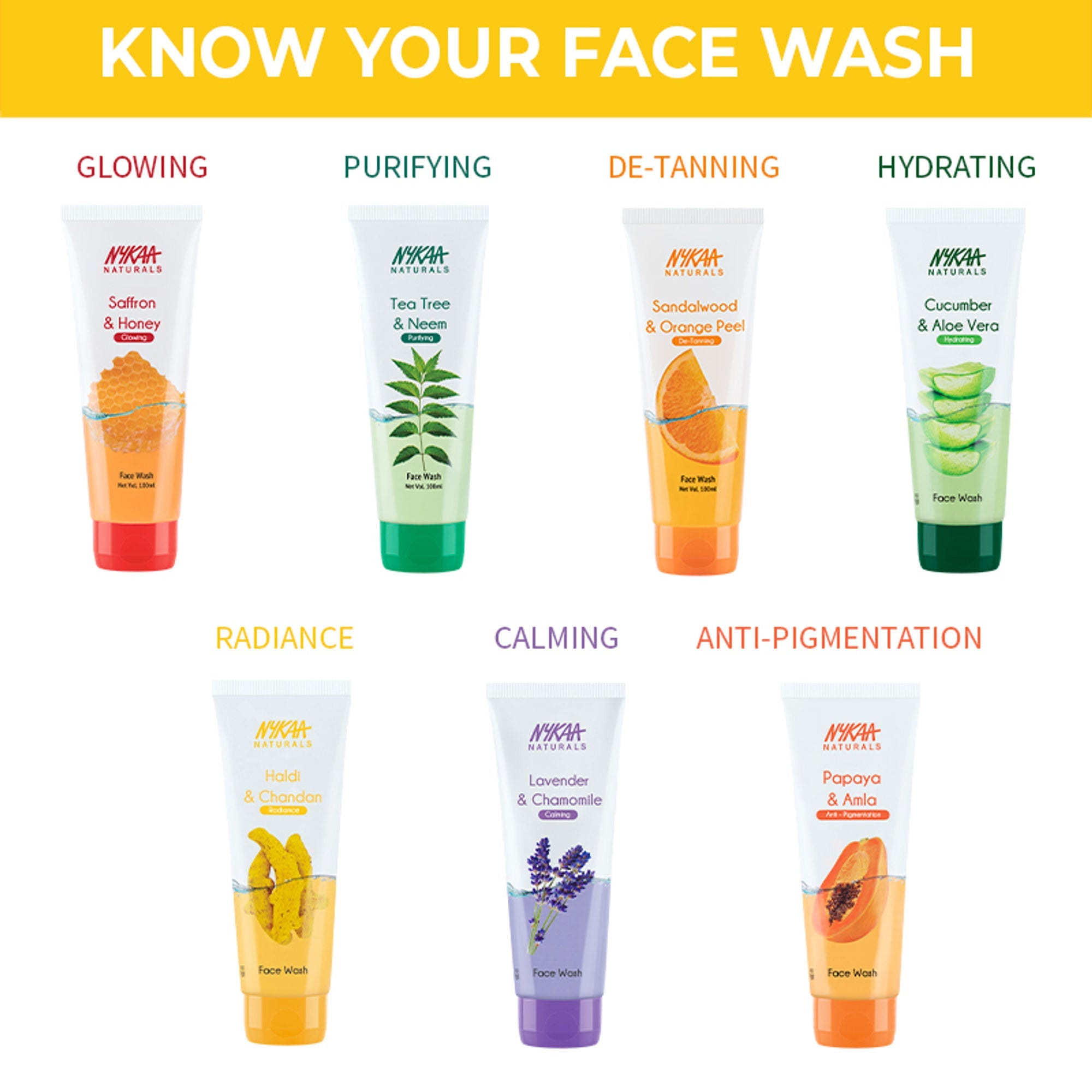 Nykaa Anti-Acne Face Wash With Salicylic Acid, Tea Tree & Neem - For Oily & Acne Prone Skin - Haldi Chandan
