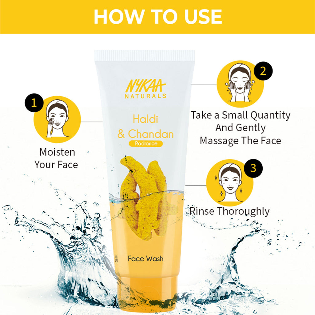 Nykaa Anti-Acne Face Wash With Salicylic Acid, Tea Tree & Neem - For Oily & Acne Prone Skin - Haldi Chandan