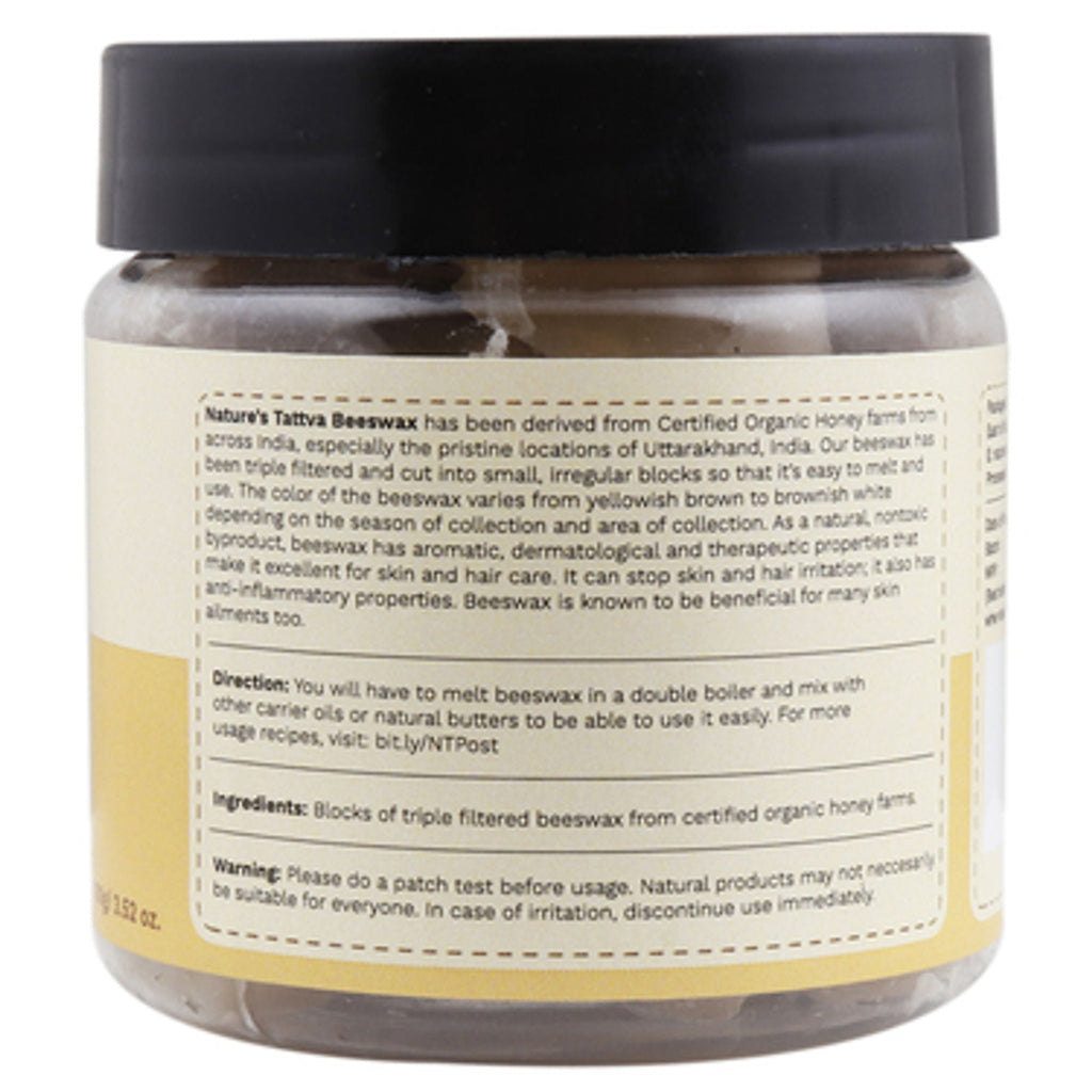 Tattvalogy Pure Beeswax Blocks in Jar Packaging, Perfect for Making Lip Balm, Lotion Bars - Distacart