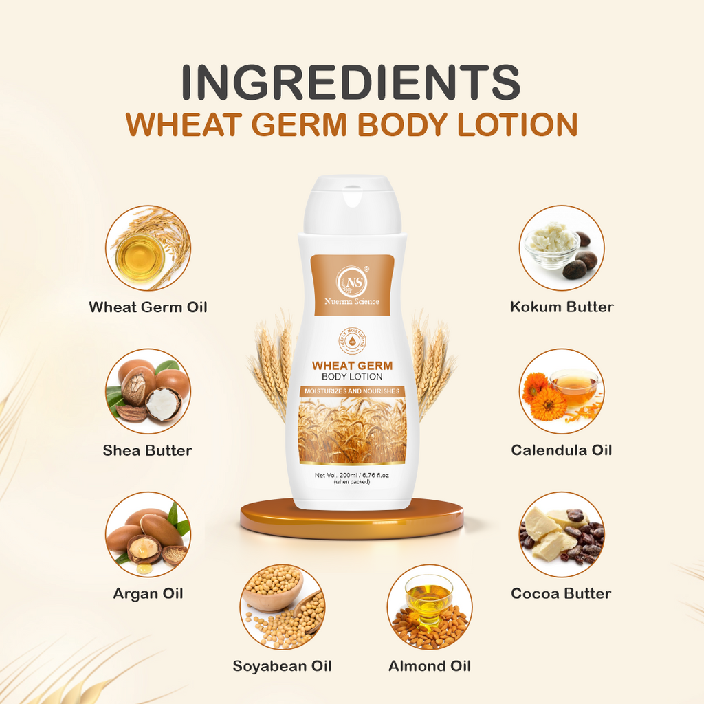 Nuerma Science Wheat Germ Body Lotion to Moisturize & Nourishes Skin