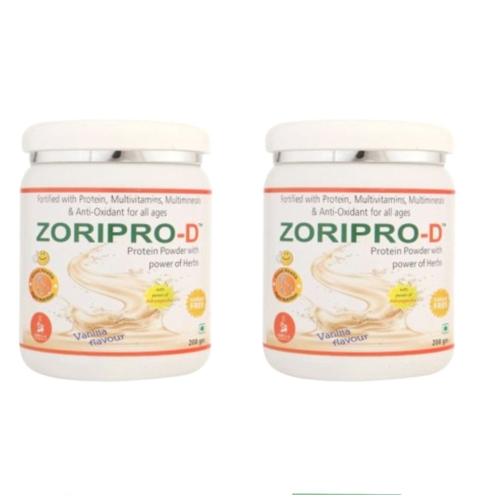 Zorilla Life Science Zoripro-D Protein Powder - Vanilla I Fortified with Protein I Multivitamin I Multimineral I Protein Powder with power of Herbs I Milk Protein with Power of Ashwagandha - Distacart