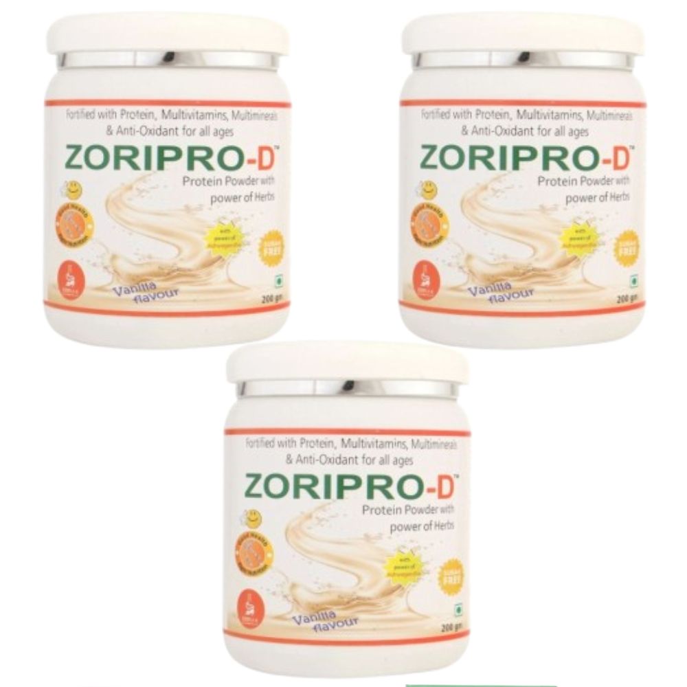 Zorilla Life Science Zoripro-D Protein Powder - Vanilla I Fortified with Protein I Multivitamin I Multimineral I Protein Powder with power of Herbs I Milk Protein with Power of Ashwagandha - Distacart