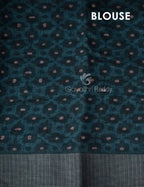 Light Green Lotus Print Semi Chanderi Saree By Gayathri Reddy Designer Studio - Distacart