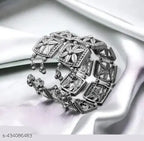Tehzeeb Creations Women's Silver Plated Oxidised Bangle Set - Distacart
