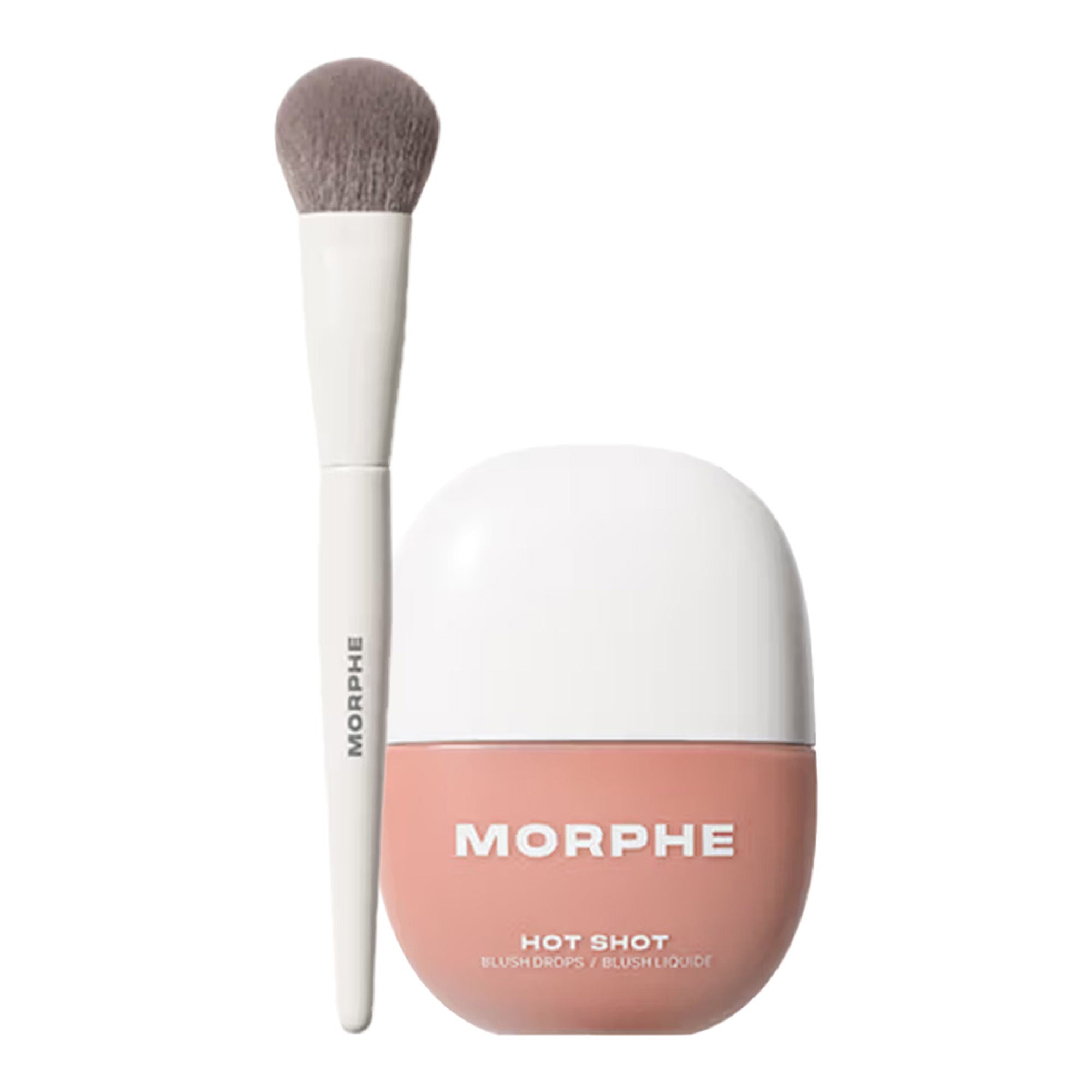 MORPHE M204 Blush Brush + Hot Shot Blush Drops Natural Heat