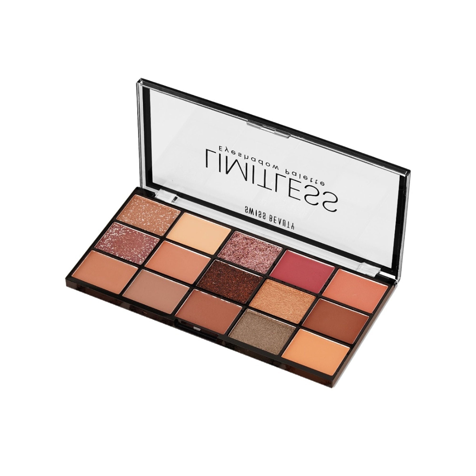 Swiss Beauty Limitless Eyeshadow Palette - Mattes, Shimmers & Metallics - 01 Stargaze - Distacart