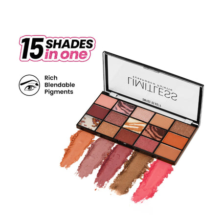 Swiss Beauty Limitless Eyeshadow Palette - Mattes, Shimmers & Metallics - 02 Sun Glazed