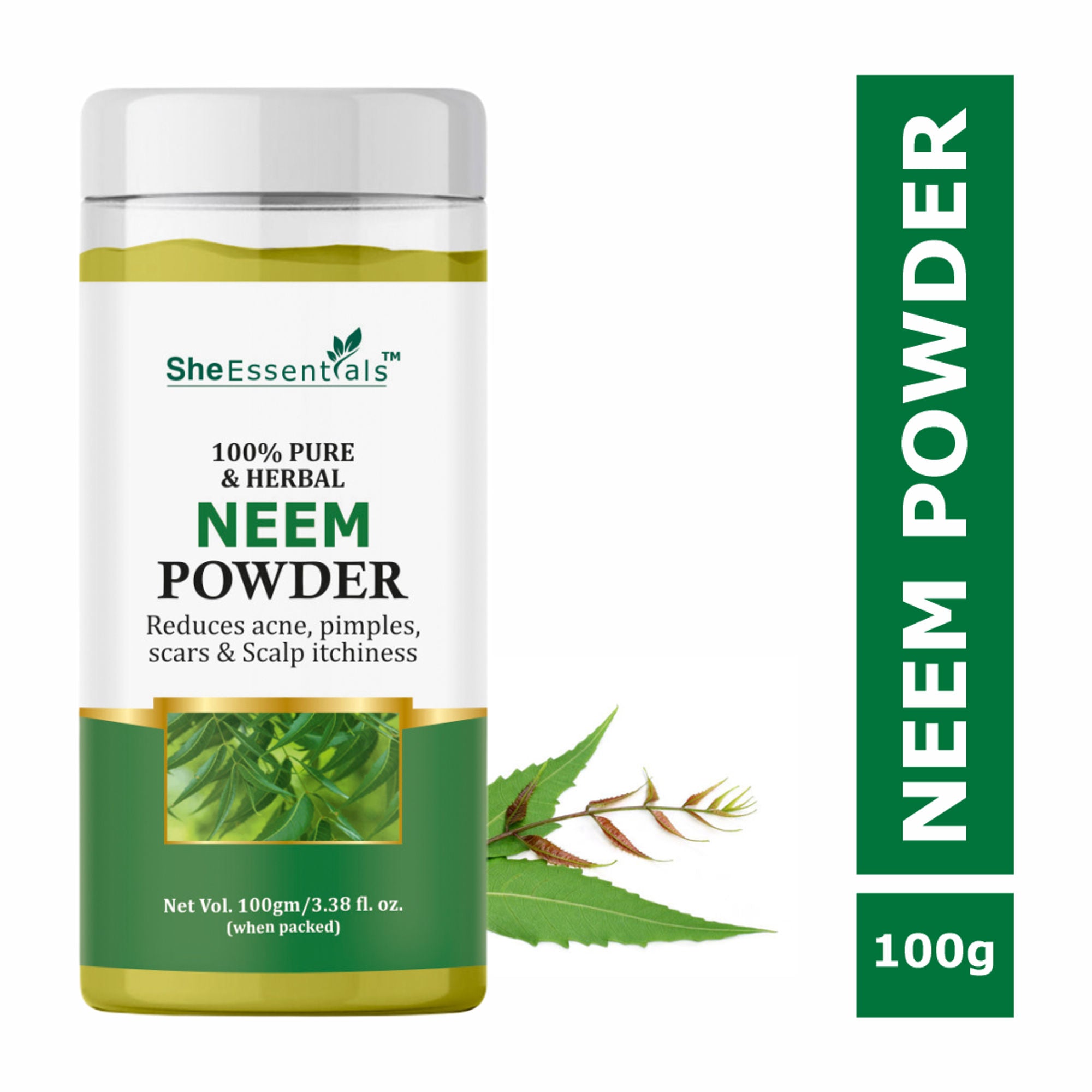 She Essentials Neem Leaf Powder For Face And Hair Pack
