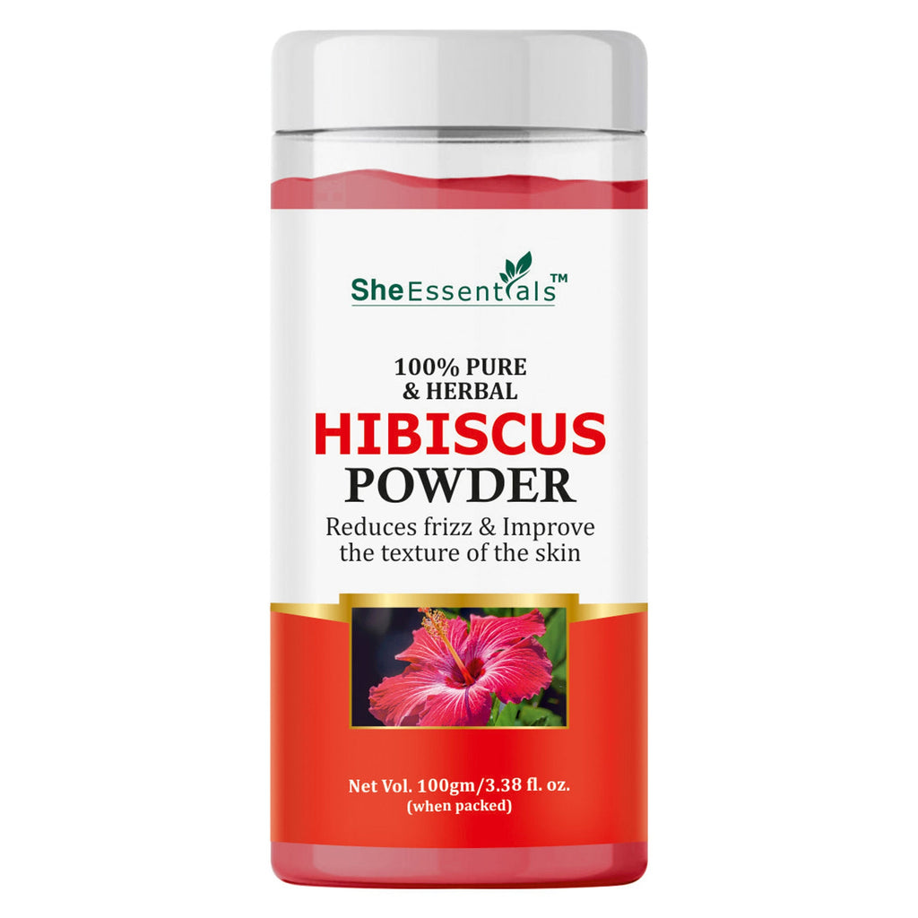 She Essentials Hibiscus Flower Powder, Exfoliates Dead Skin Cells, Prevents Early Greys