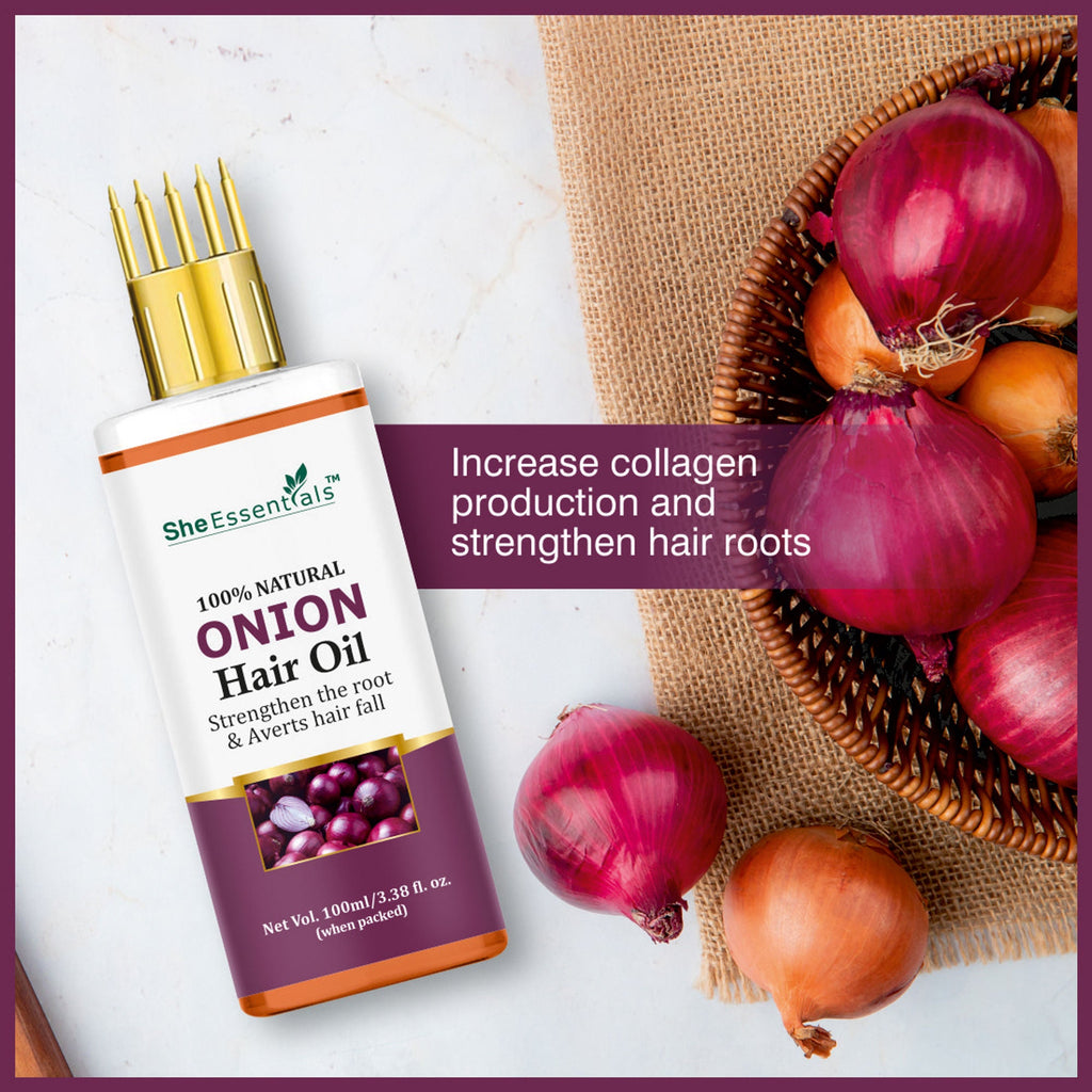 She Essentials Onion Hair Oil For Hair Fall Control