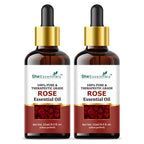 She Essentials Rose Essential Oil For Glowing & Brightening Skin - 100% Natural