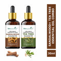 She Essentials Sandalwood & Tea Tree Essential Oil Combo - Hair & Skin