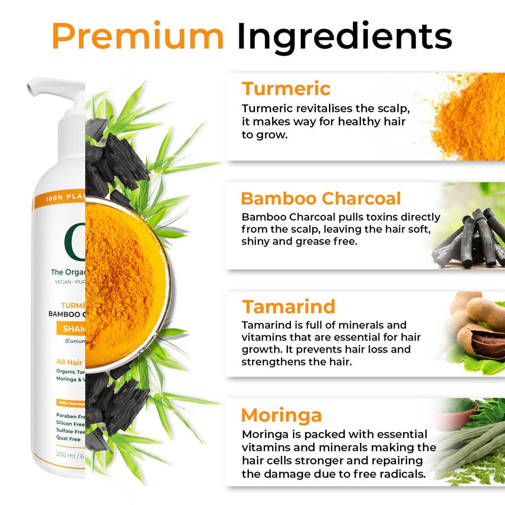 The Organic Forest Turmeric & Bamboo Charcoal Shampoo