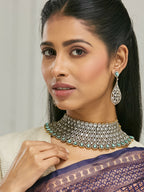 Nuyug 22k Gold-Plated Zircon Choker Set