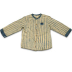 Mhyssa Manny Full Sleeve Beige T-shirt With Blue Pants Set For Kids