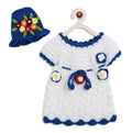 ChutPut Hand knitted Crochet Elsa Dress with Cap For Baby Girls - White