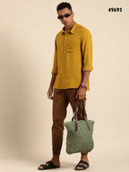 Mustard Men Rayon Boxy Opaque Casual Shirt - Mahotsav
