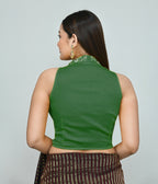 Joban Fashion Women's Green Embroidered Stitched Blouse - Distacart