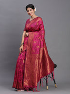 Shree Shyam Fashion Silk Pink Saree - Distacart