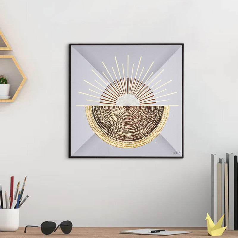Tehzeeb Creations Golden Embossed Wall Painting
