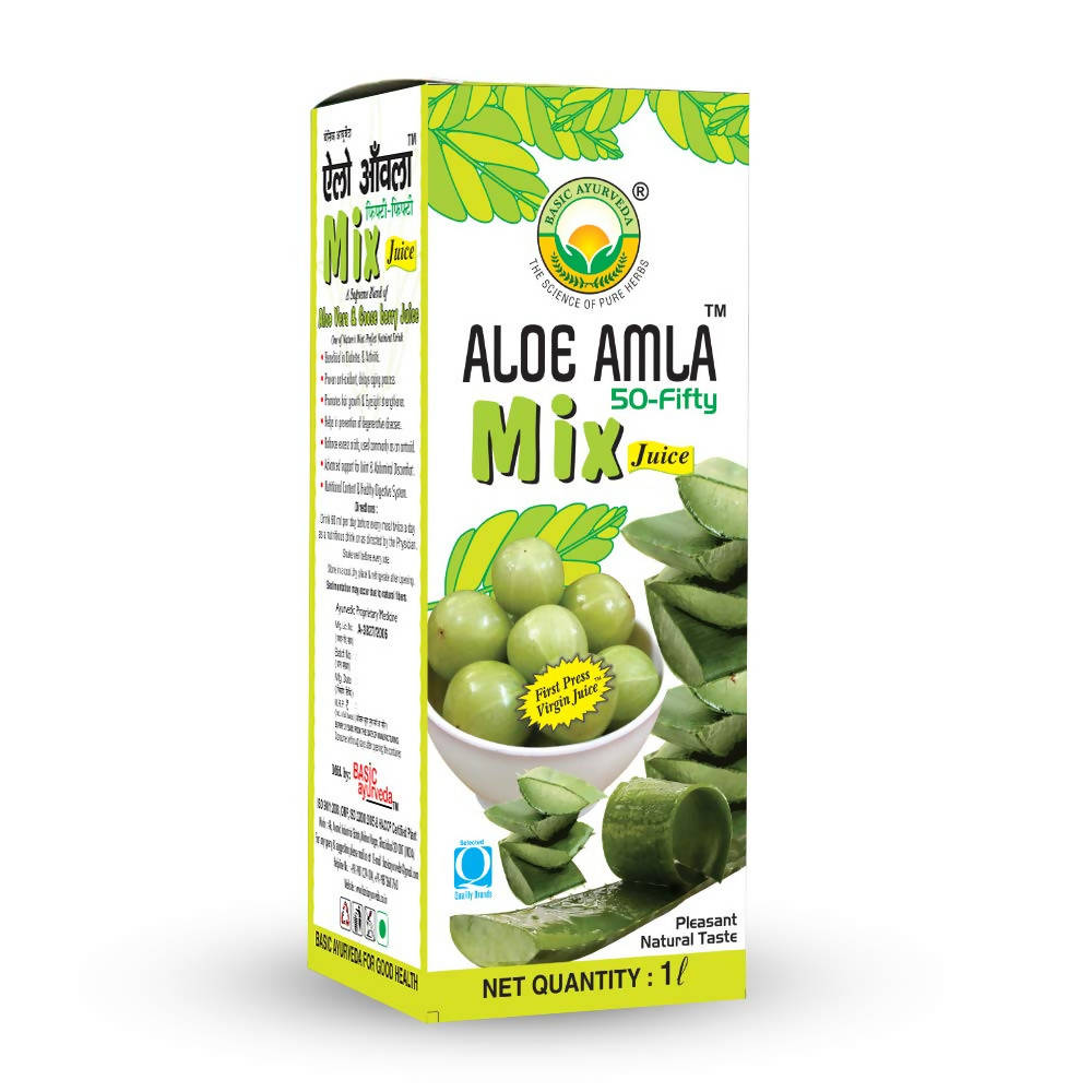 Basic Ayurveda Aloe Amla 50-Fifty Mix Juice Online