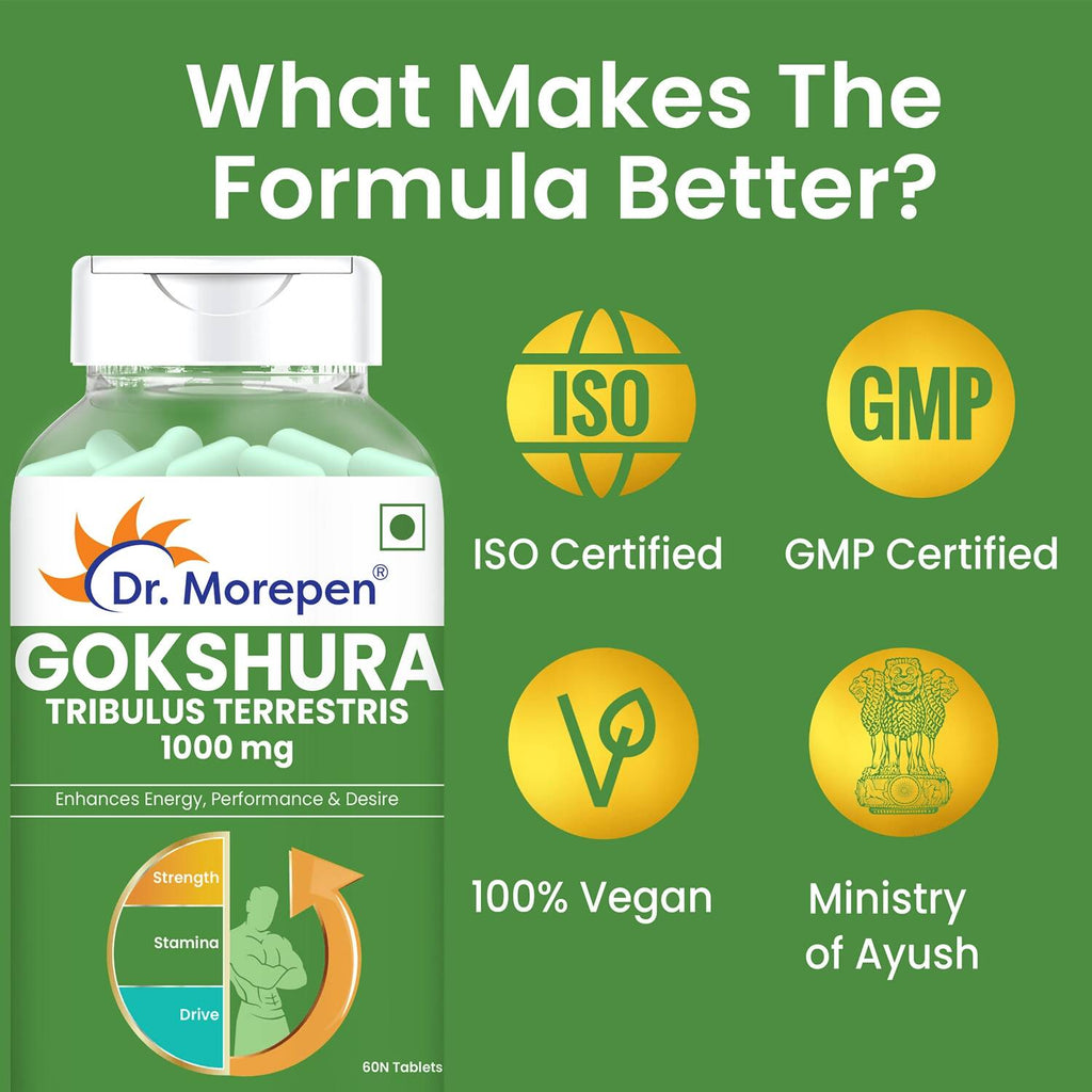 Dr. Morepen Gokshura and Testo Boost Tablets Combo for Men - Distacart