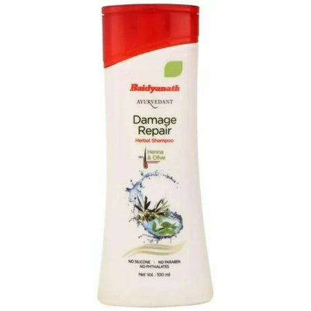 Baidyanath Jhansi Ayurvedant Damage Repair Herbal Shampoo - Henna & Olive