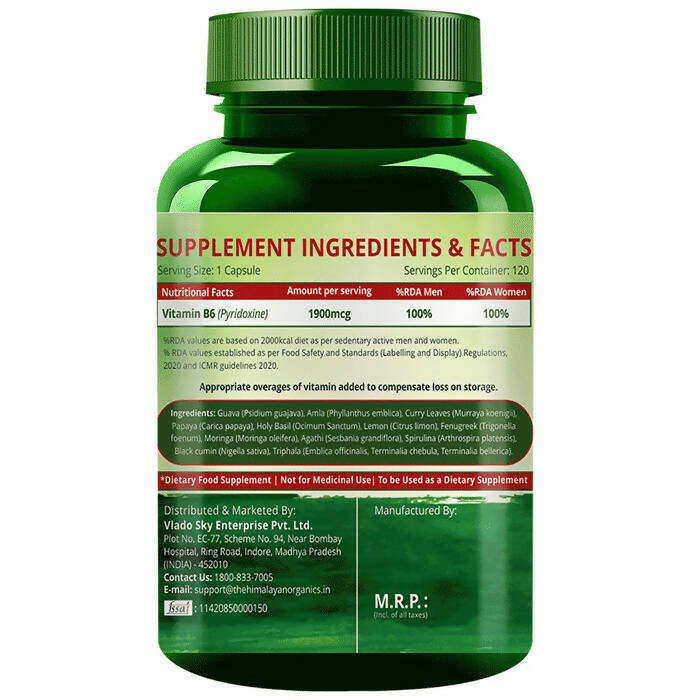 Himalayan Organics Plant-Based Vitamin B6 Capsules - Distacart