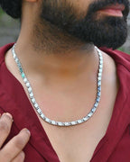 VOJ Men Silver Plated Stainless Steel Chain