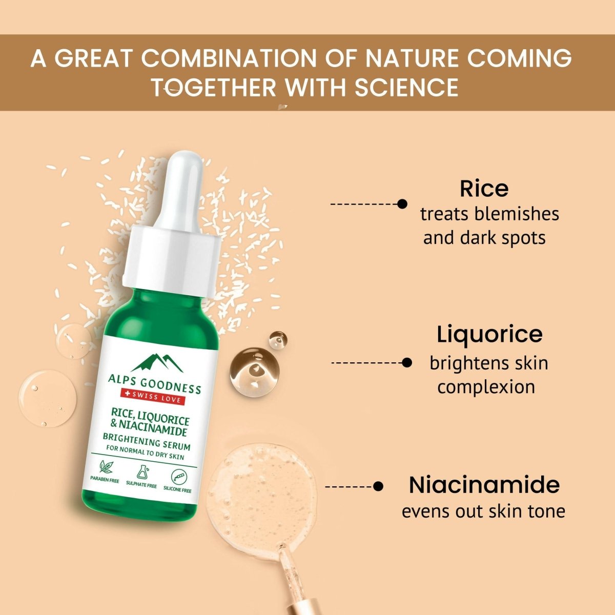 Alps Goodness Rice Liquorice & Niacinamide Brightening Serum