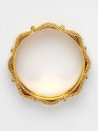 NVR Women's Set of 2 Gold-Plated Pearl Handcrafted Traditional Bangles - Distacart