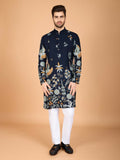 Vastranavya Exclusive Wedding Wear Viscose Rayon Thread Embroidered Work Kurta