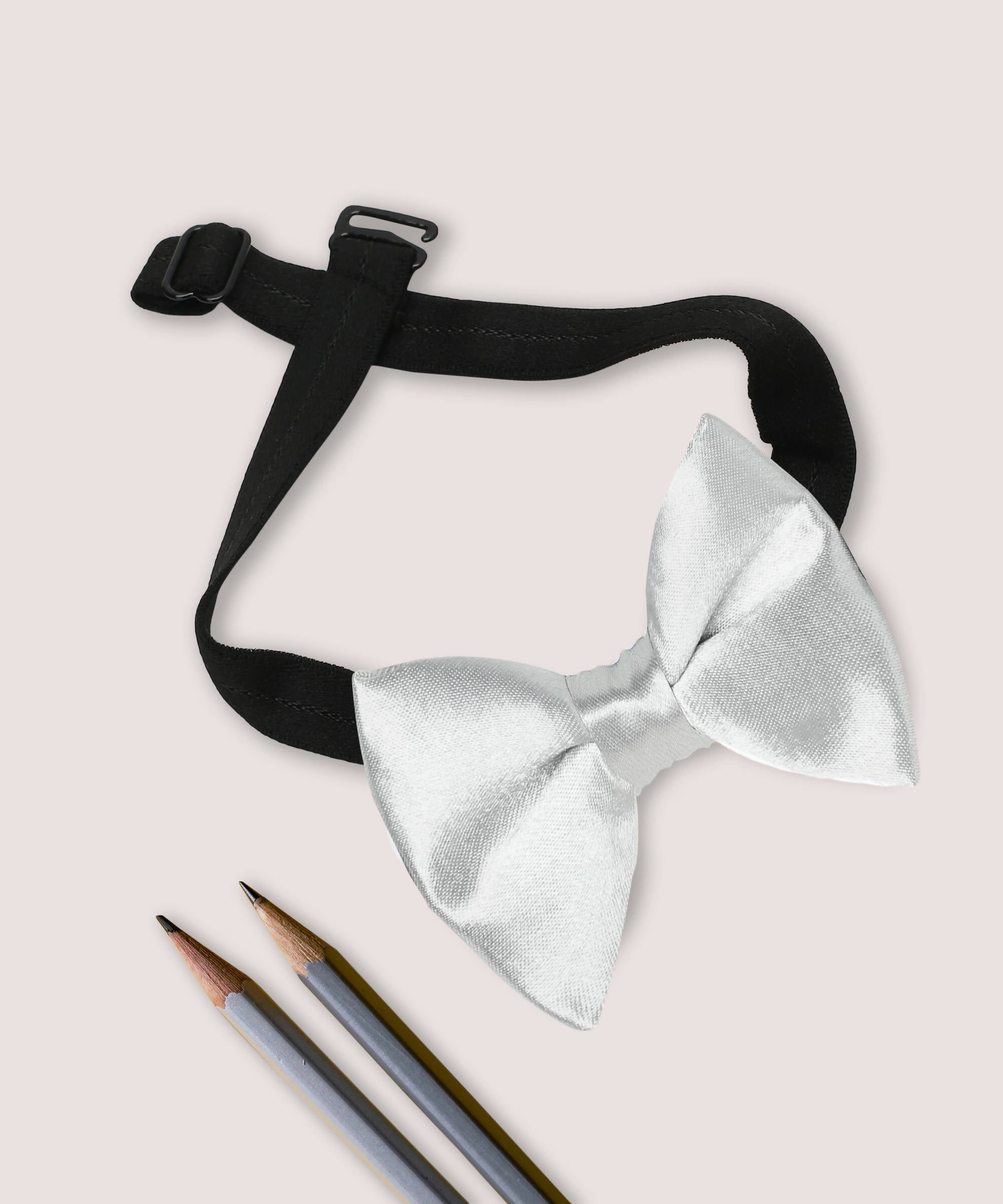 Manet Boys Solid Single Layer Bow - Silver